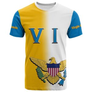 US Virgin Islands Coat Of Arms T Shirt Gradient Color Style No.2 LT6