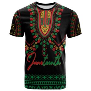 Juneteenth Dashiki Personalised T Shirt Freedom United Pan African Flag LT7