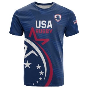 USA 2024 Rugby T Shirt Soar Like an Eagle Blue Version LT01