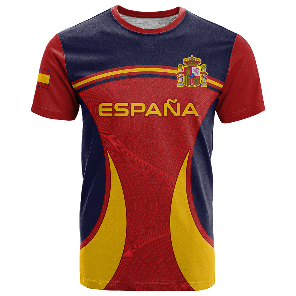 Custom Spain Football T Shirt La Roja 2024 Sporty Style LT01