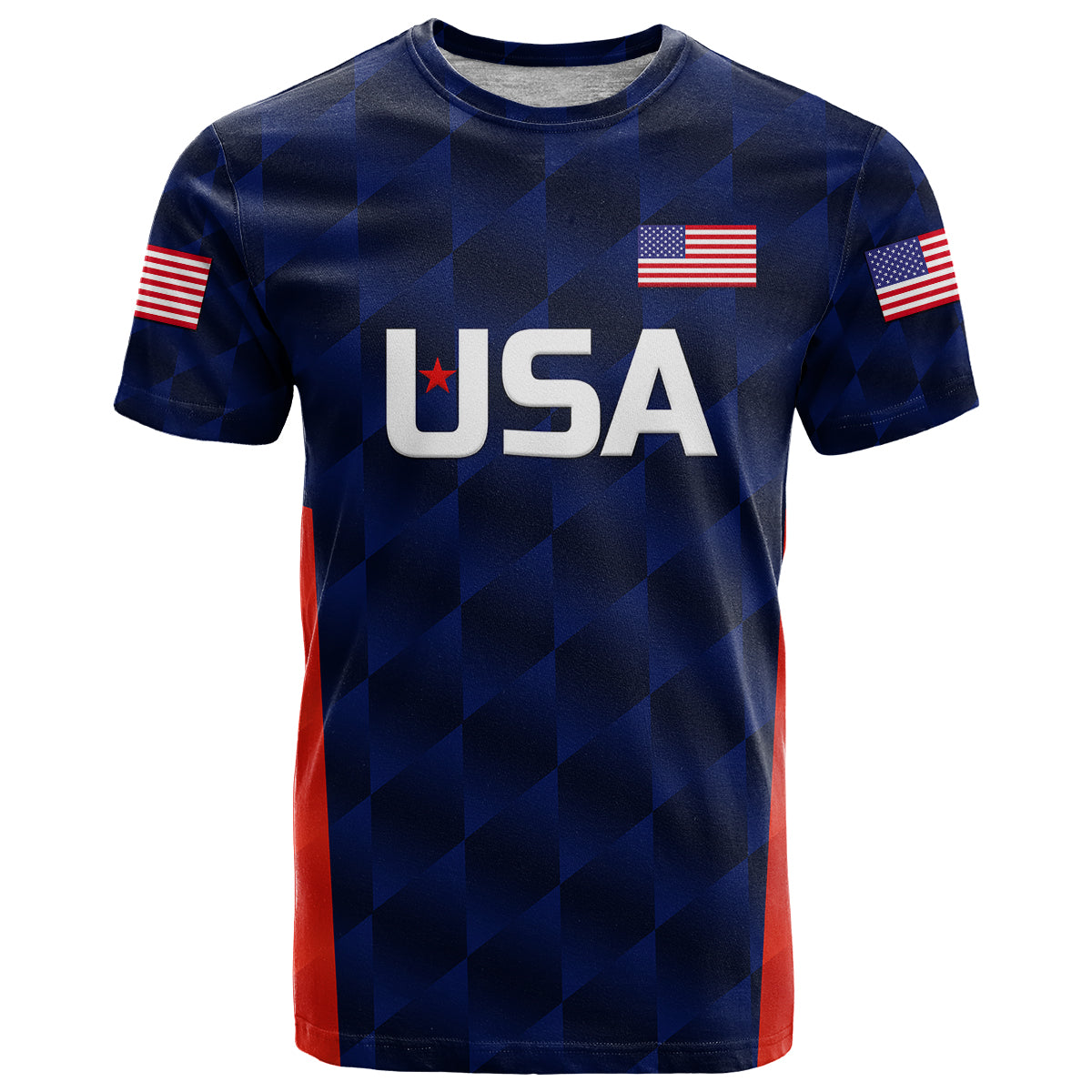 Custom United States National Cricket T Shirt Team USA Cricket Navy LT8